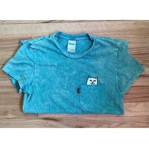 Rip N Dip Green Acid Wash Tee